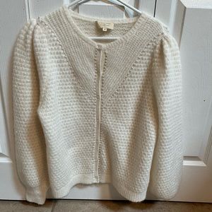 Sezane Gilet Solena Perle Ecru cardigan Size M Never Worn